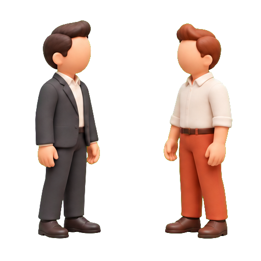 Two people meeting and shaking hands
